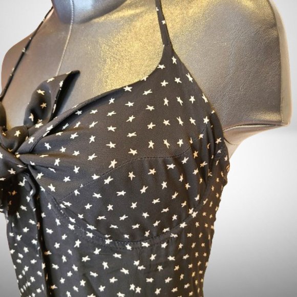 Stunning Thierry Mugler Miami Style Polka Dress with Front Tie - Picture 6 of 16
